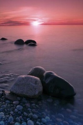 Wandbild: Sonnenuntergang im Pictured Rocks National Lakeshore (7537892)