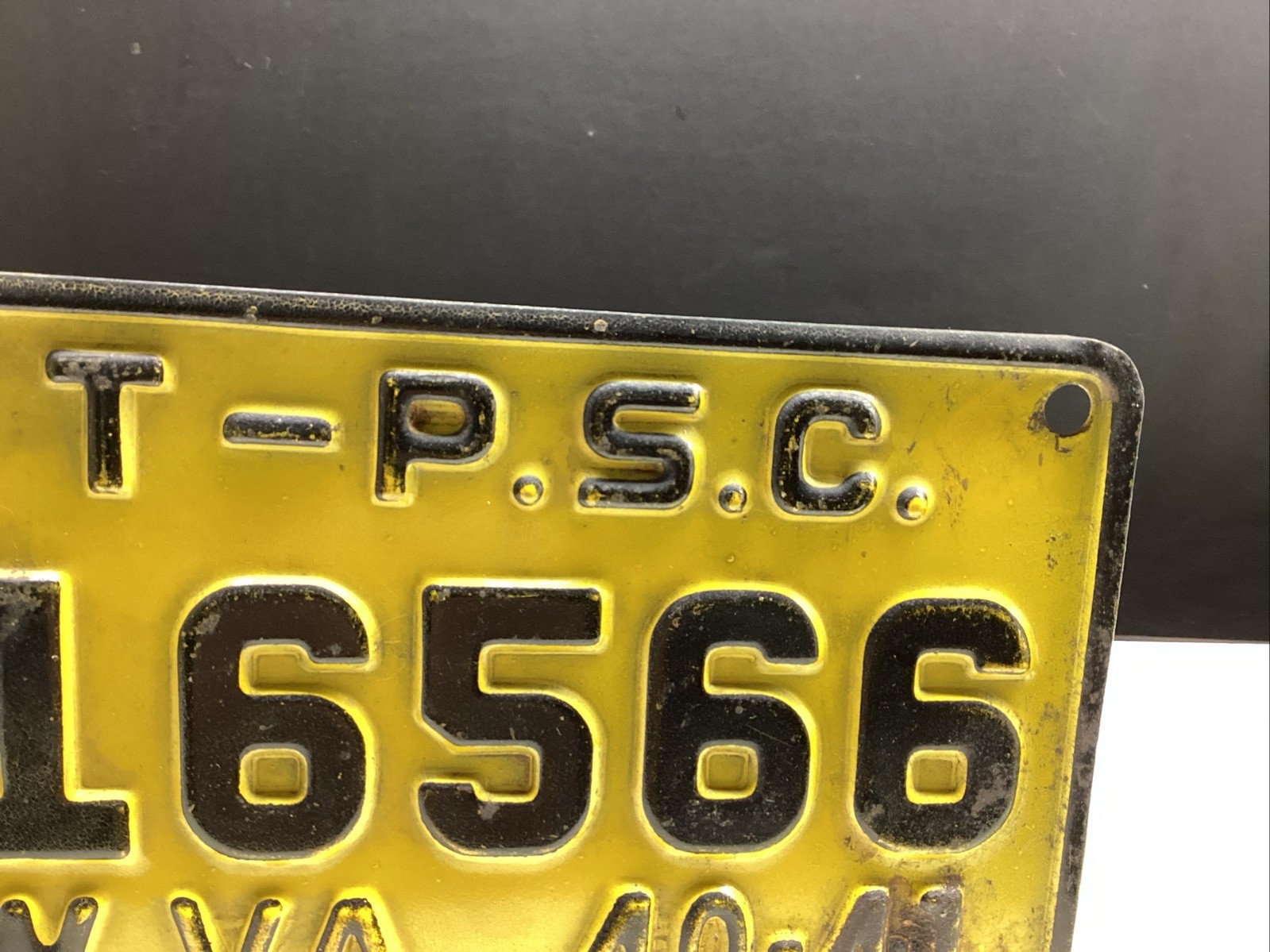 Vintage 1940-41 West Virginia T-P.S.C. Public Service Commission Plate Trucking 