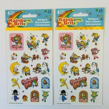RAINBOW BRITE Stickers  Glossy  Holographic by Sandylion  4 sheets