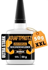 Sekundenkleber Extra Stark Gel 50 g – Tropffrei, Hitzefest, Wasserfest – Für...