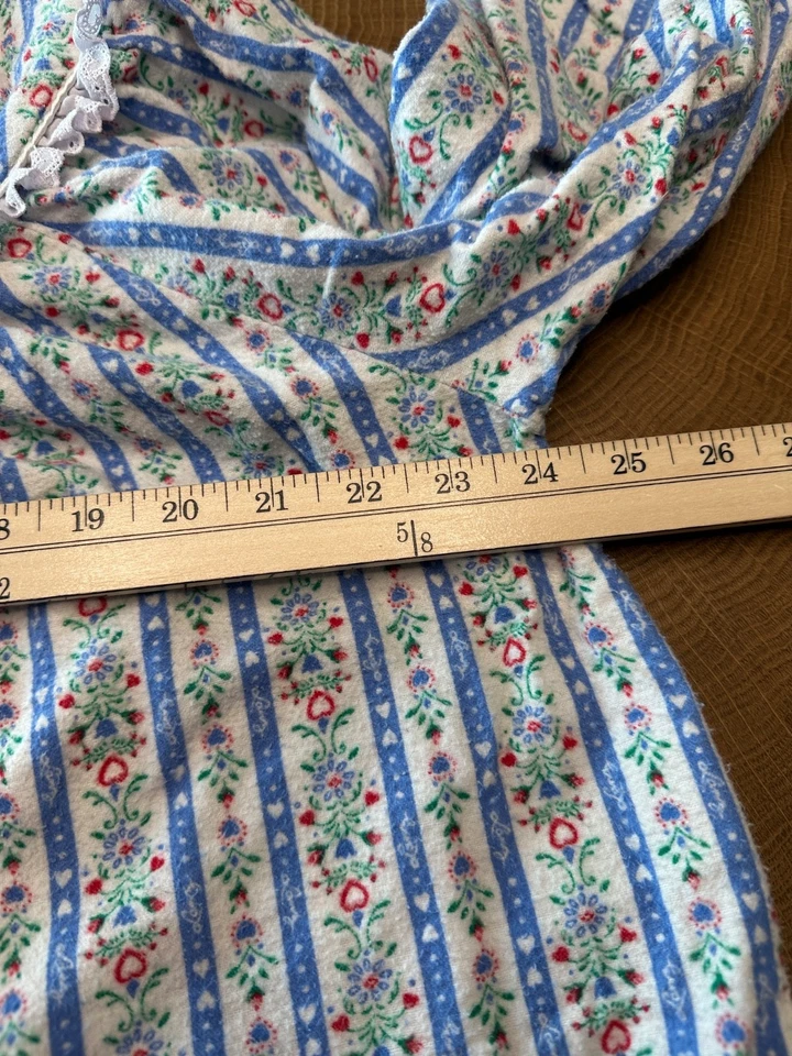 CAMISÓN LANZ OF SALZBURG FRANELA CORAZÓN FLORAL MUJER TALLA L Foto 4 de 4