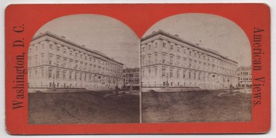 WASHINGTON DC PHOTO SV - Exterior Post Office USPS - c1870s