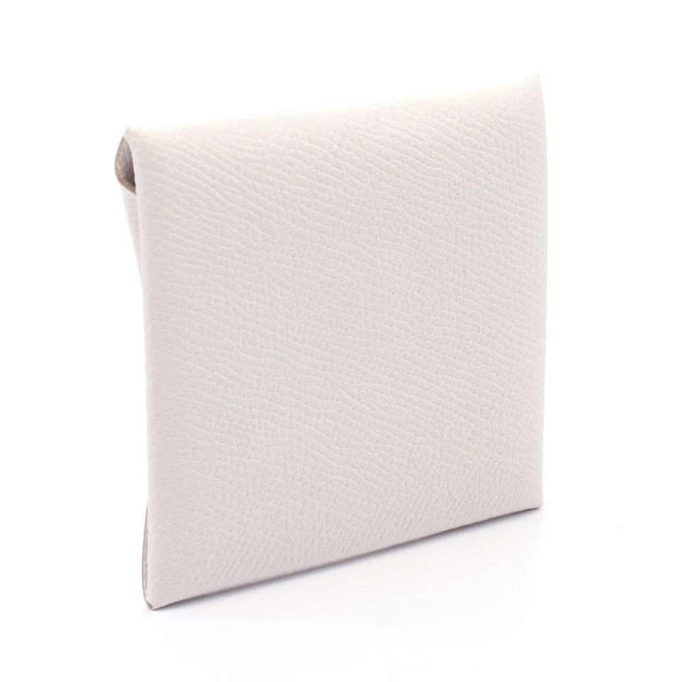Hermes Bastia Estuche para Monedas Cartera de Cuero Mujer Blanco Talla Única Foto 3 de 4