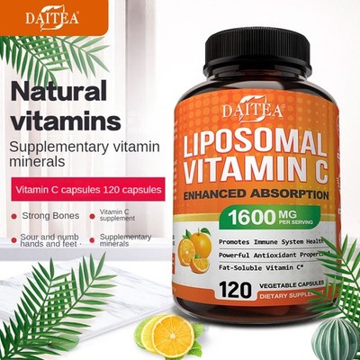 Liposomales Vitamin C 120 Kapsel Antioxidans Hautgesundheit Hochdosiert 1600mg