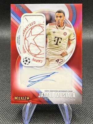2024-25 Topps Merlin Jamal Musiala Red /5 Match Ball Rare Color Match Bayern