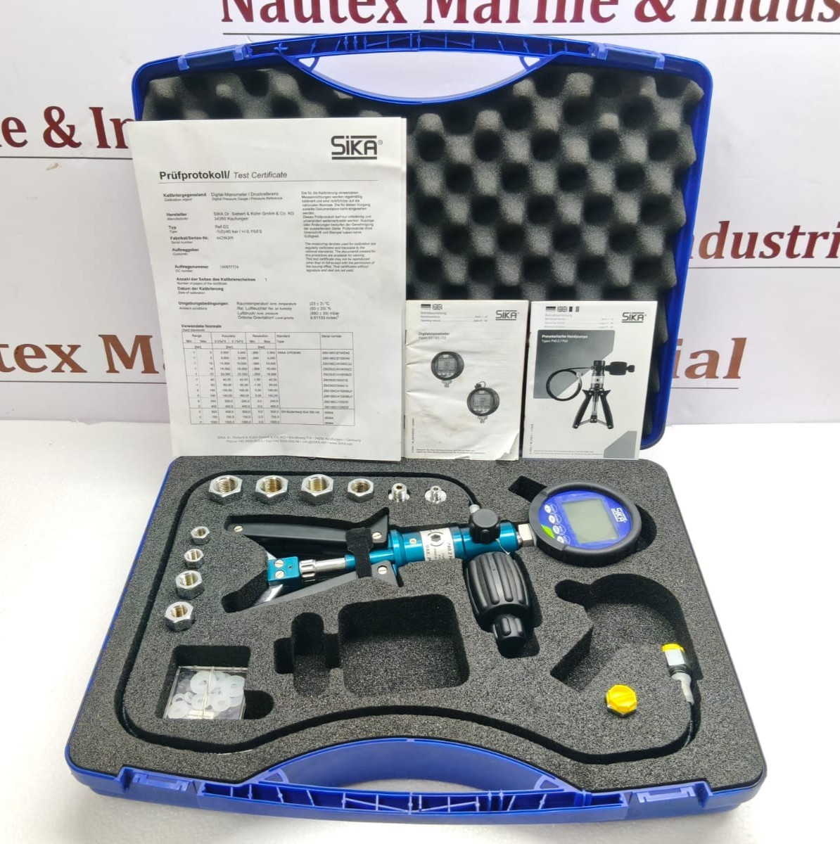 SIKA P40.2 /-1 TO 40 bar Hand Pump +Digital Gauge Complete Calibration Kit NEW