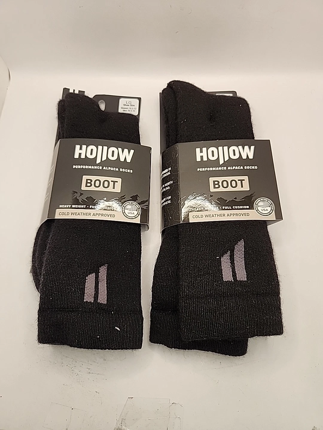 NEW 2 Pair Hollow Alpaca Boot Above Calf Socks LARGE M:10.5-12/W:10.5-12 Black
Opens in a new window