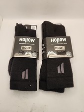 NEW 2 Pair Hollow Alpaca Boot Above Calf Socks LARGE M:10.5-12/W:10.5-12 Black