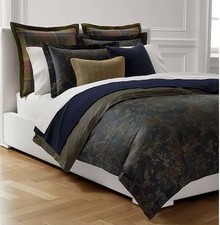 RALPH LAUREN Henry Cotton Sateen Reversible Duvet Cover 3-Pc Set Full Queen