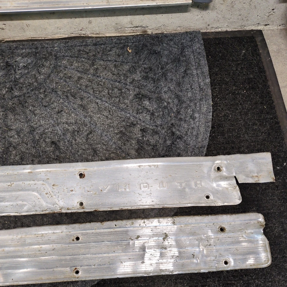 1955 56 placas de soleira de porta Plymouth Plaza Savoy Belvedere - Imagem 3 de 4