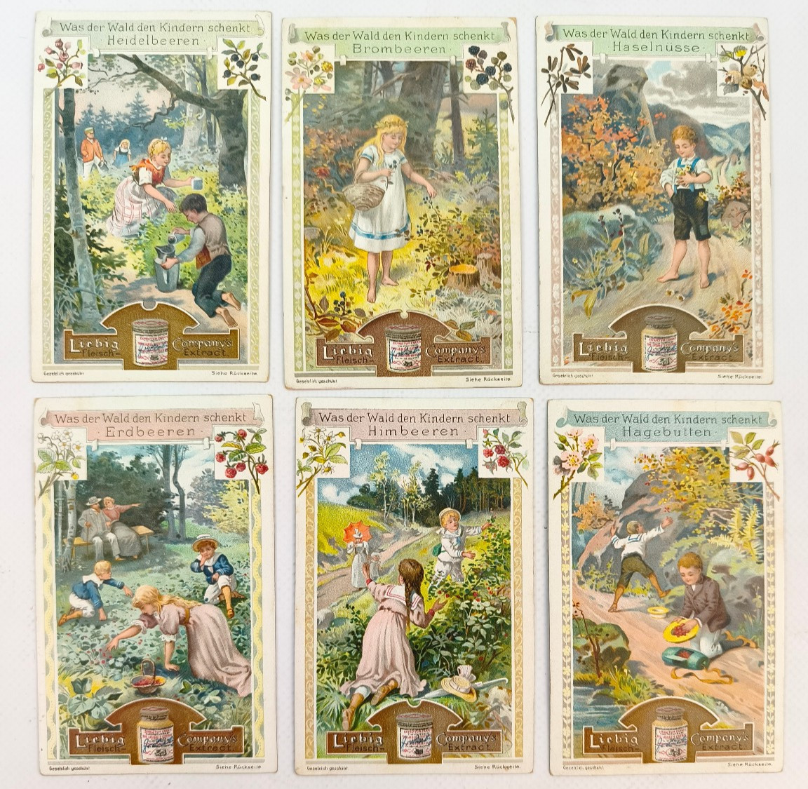 FIGURINE LIEBIG Serie N° 664 ITA Was der Wald den Kindern schenken