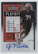2020 Panini Contenders Rookie Playoff Ticket 95/99 Jedrick Wills #157 Auto 1ar1