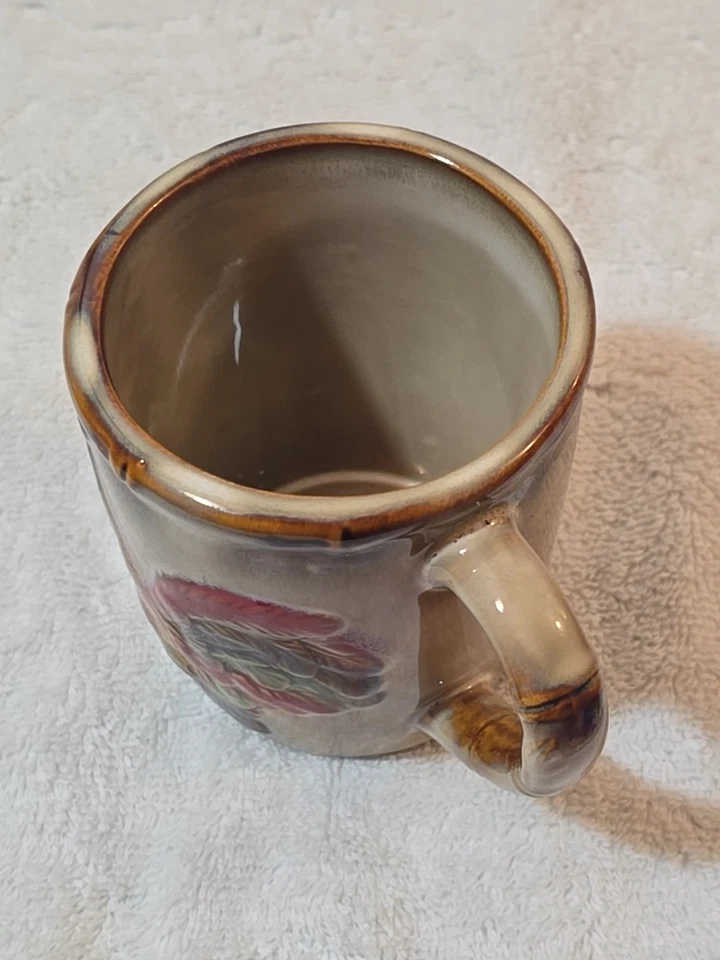 Taza de café Otagiri tema country coloridas tazas de cerámica de gallo Foto 4 de 4