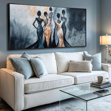 Stunning Black Girl Wall Art - Framed Canvas Decor for Living Room Bedroom