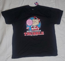 Dubble Bubble Gum Here Comes Trubble T-Shirt Black Size Large BrandNew With Tag