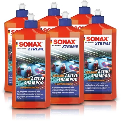 SONAX 6x 500ml XTREME CERAMIC ACTIVE SHAMPOO WASCHVERSIEGELUNG LACK VERSIEGELUNG - Bild 1 von 2