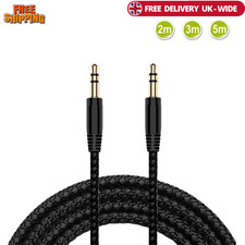 2M to 5M Headphone Aux Cable Audio Lead 3.5mm Jack to Jack Stereo PC Car Male