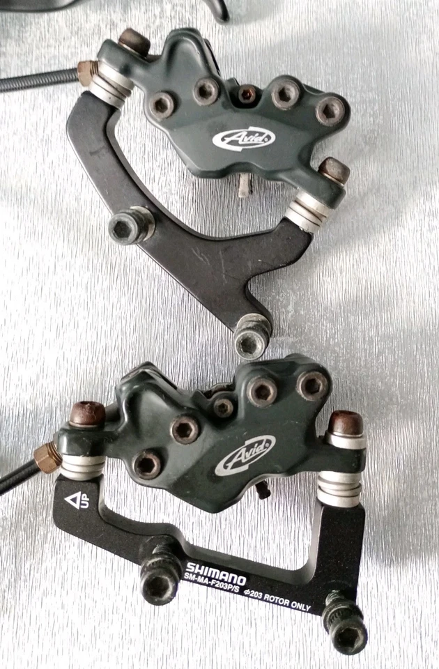 AVID CODE 5 SCHEIBENBREMSEN HYDRAULISCH VORNE UND HINTEN 203mm Disc MTB DH FREERIDE z429 - Bild 2 von 4