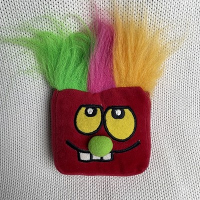 Vtg Block Head plush toy by FINE TOY Co LTD Smack  um. Mel O Dee, Red