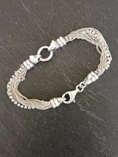 Bracelet Multi Chaînes Argent Massif