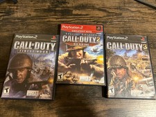 PS2 Call of Duty 3 Games Lot - Final Fronts, Big Red One & COD 3