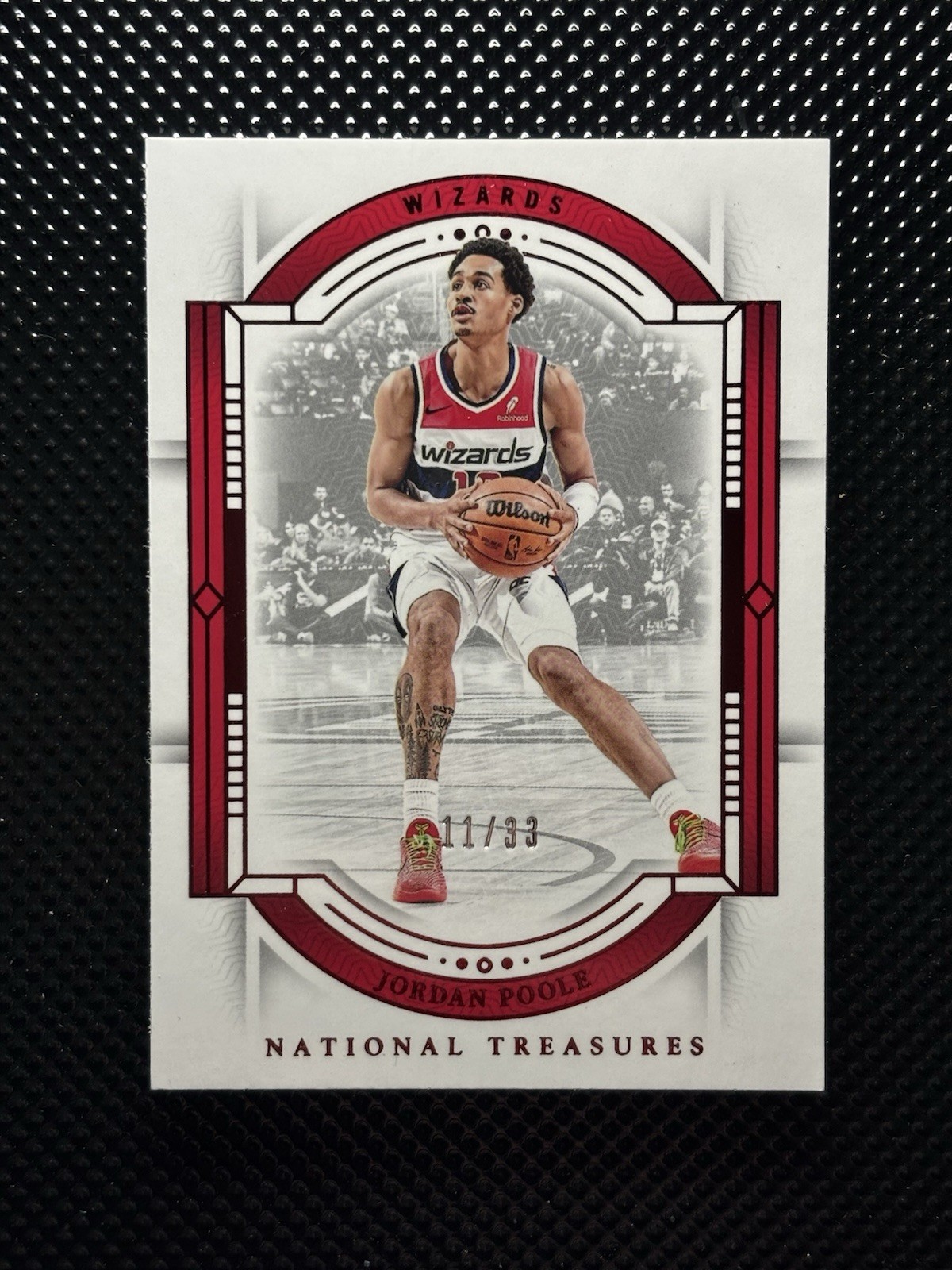 Jordan Poole #13 Basketball Cards 2023 Panini National Treasures trading card — raw and PSA graded price guide