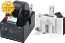 Refrigerator Starter Relay and Overload Protector Kit QP2 4R7 4.7 Ohm 1 Pin