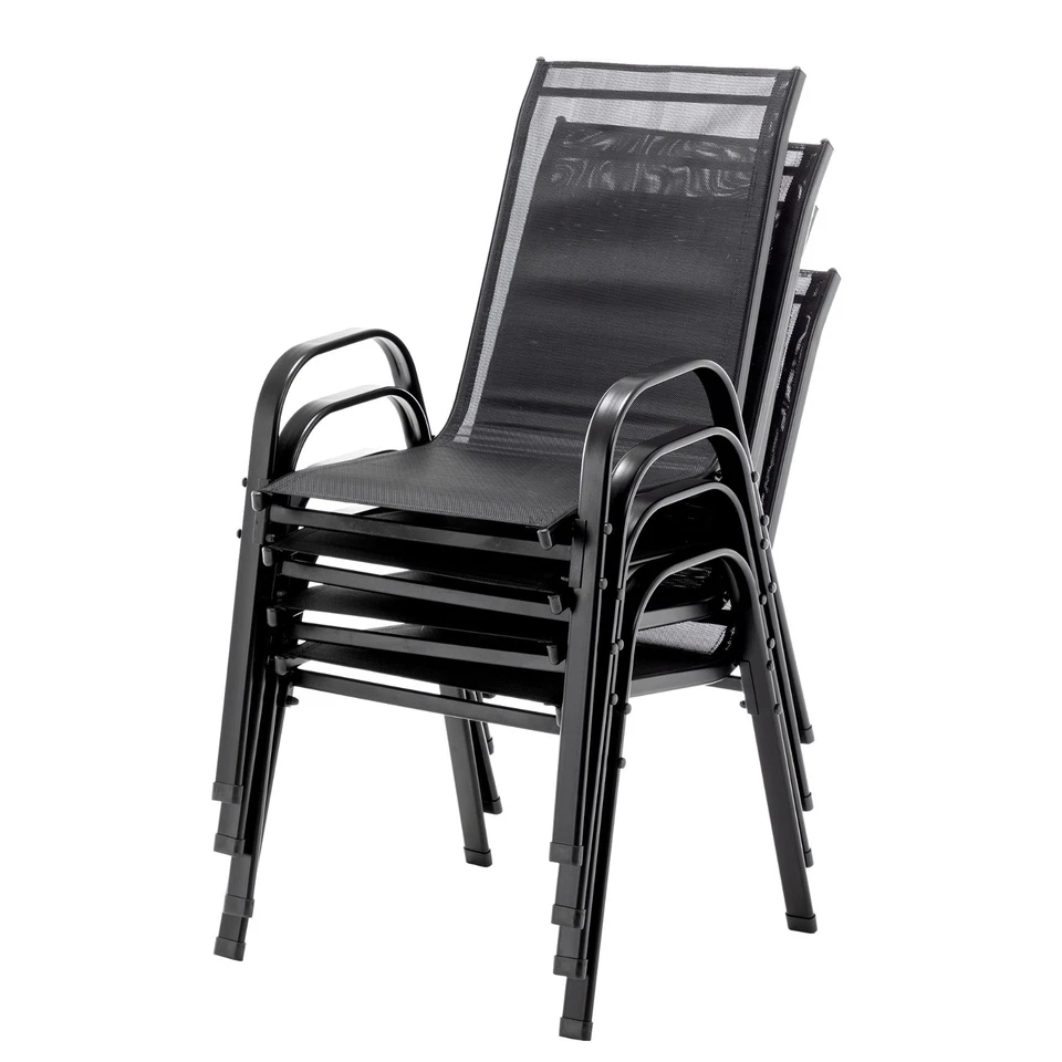 4er Gartenstuhl Set Stapelstuhl Gartenstühle Stühle Outdoor Garten Balkonstühle - Bild 2 von 4