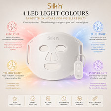 Silk’n LED Face Mask 100 4 Colour Light Therapy Anti Ageing Skincare Mask Boxed