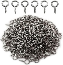 304 Stainless Steel Small Screw Eyes 0.64x0.33 inch Eyelet Hooks Screws Ring 3
