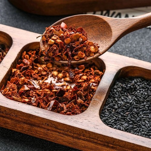 1Pcs 2/3/4 Grids Solid Wood Tray Breakfast Food Sushi Bread Dessert Sauce - Picture 6 of 15
