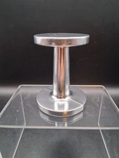 HIC Harold 43739 2-Sided Silver Espresso Coffee Grounds Tamper 50 & 55mm Base