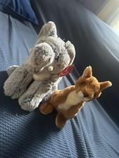 Bundle Aurora Elephant  Kangaroo Small and medium Plush Stuffed Animals 2023
