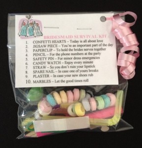 bridesmaid survival kit x