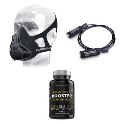 PHANTOM Fitness Set | Trainingsmaske, Springseil, Booster | Kampfsport Workout