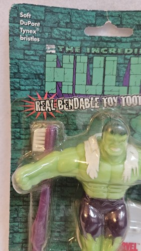 Vintage 1997 Mas Brands Marvel Incredible Hulk Glow in the Dark Toothbrush - Picture 2 of 10