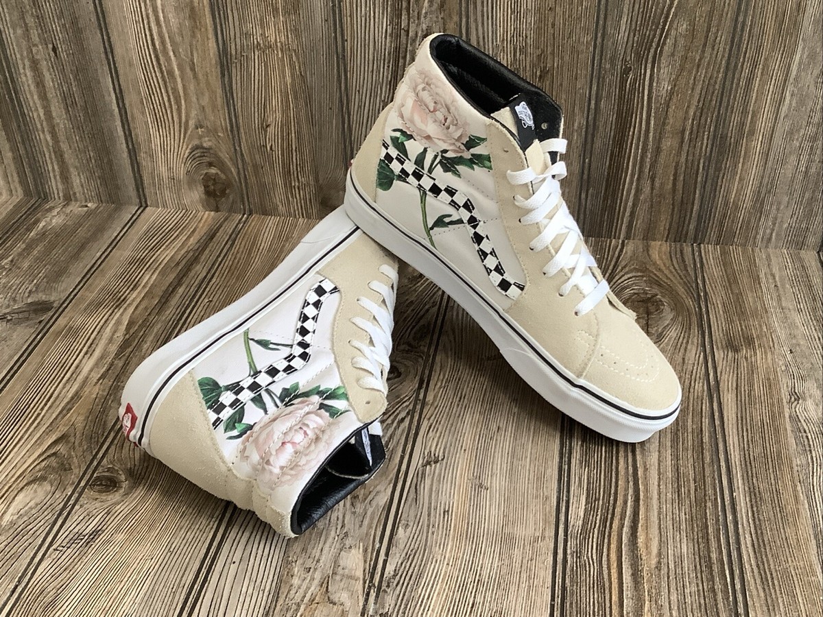Floral High Top Checker Vans VANS SK8 Womens Pre-owned Hi-Top