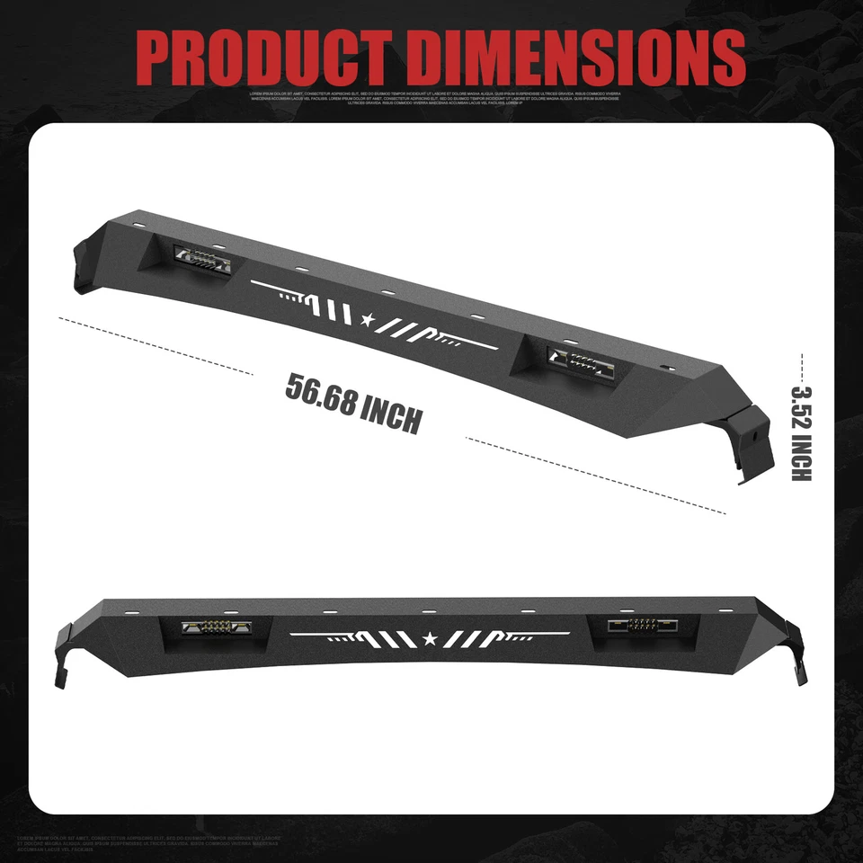 Top Roof Rack Crossbar w/LED For 07-24 Jeep Wrangler JK JL Gladiator JT Used Foto 2 de 4