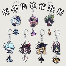 Genshin Impact Hanging Drop Keychain Pendant Bag Keyring Cartoon Q Edition Gift