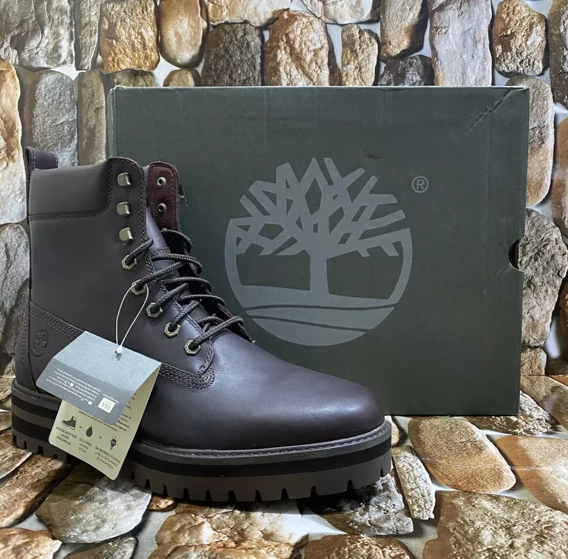 TIMBERLAND MEN COURMA GUY WP LEATHER BOOTS BURGUNDY FULL GRAIN