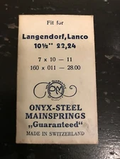 PM Mainspring for 10½ ligne Langendorf caliber 22, 24 - ONYX Steel