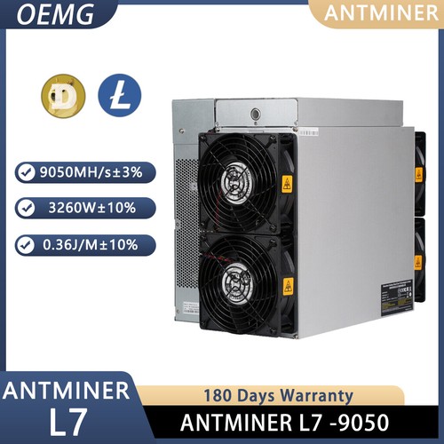 New Antminer L7 9050Mh/s 3260W Doge Coin & Litecoin LTC Coinr Scrypt Algorithm