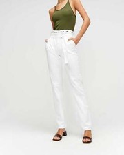 7 For All Mankind Women's Half Belted Paperbag Jeans Size 29 NWT Straight Leg
