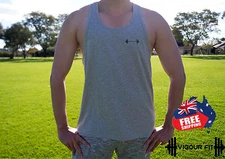 GYM Stringer MUSCLE Mens SINGLET T Y BACK TOP WORKOUT RACERBACK TANK SPORTSWEAR