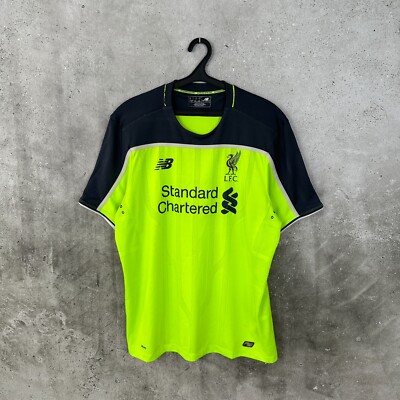 専用【正規16-17N.Balance Liverpool Enrique#3】 Men's New Balance Green Liverpool 2016/17 Third Jersey