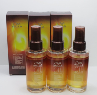 WELLA OIL REFLECTIONS ANTI-OXIDANT SMOOTHENING OIL 100 mL BOXED (LOT OF 3)