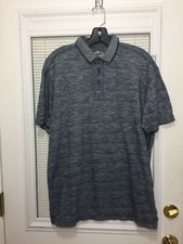 Paradise Collection Mens Heathered Blue Polo ...