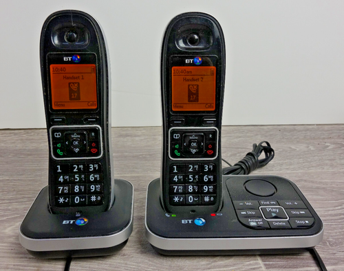 BT 7610 Dual Cordless Phone Set With Answer Machine Loud Speaker Call Blocker - Photo 3/8