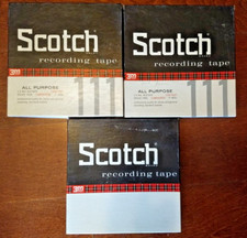 3 Various Assorted Scotch 111-12 7" Reel-To-Reel Recording Tape 1/4" 1200' used