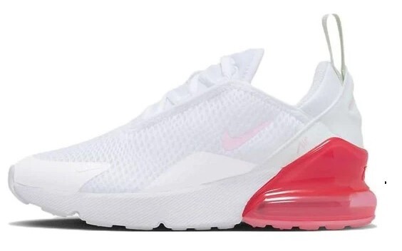 Кроссовки для маленьких детей Nike Air Max 270 с белой/розовой пеной-Summit White (AO2372 113) - 11
